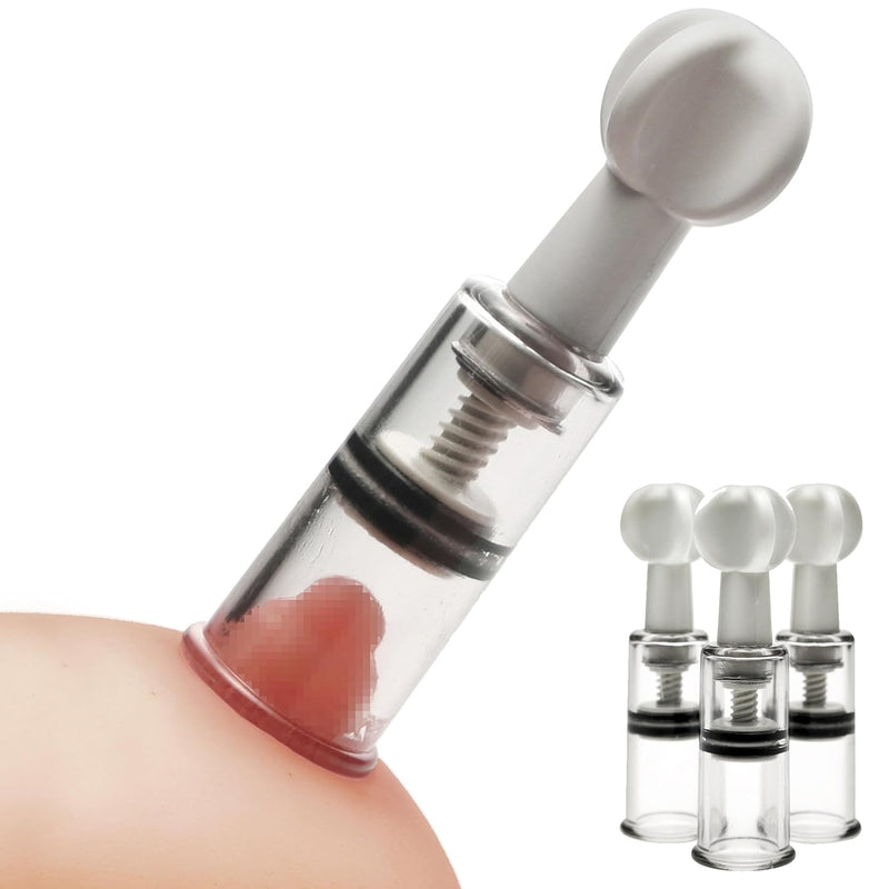 Twist Up Nipple And Clitoris Suction Devices, Transparent, 3 Count (Pack Of 1) (Ac914)
