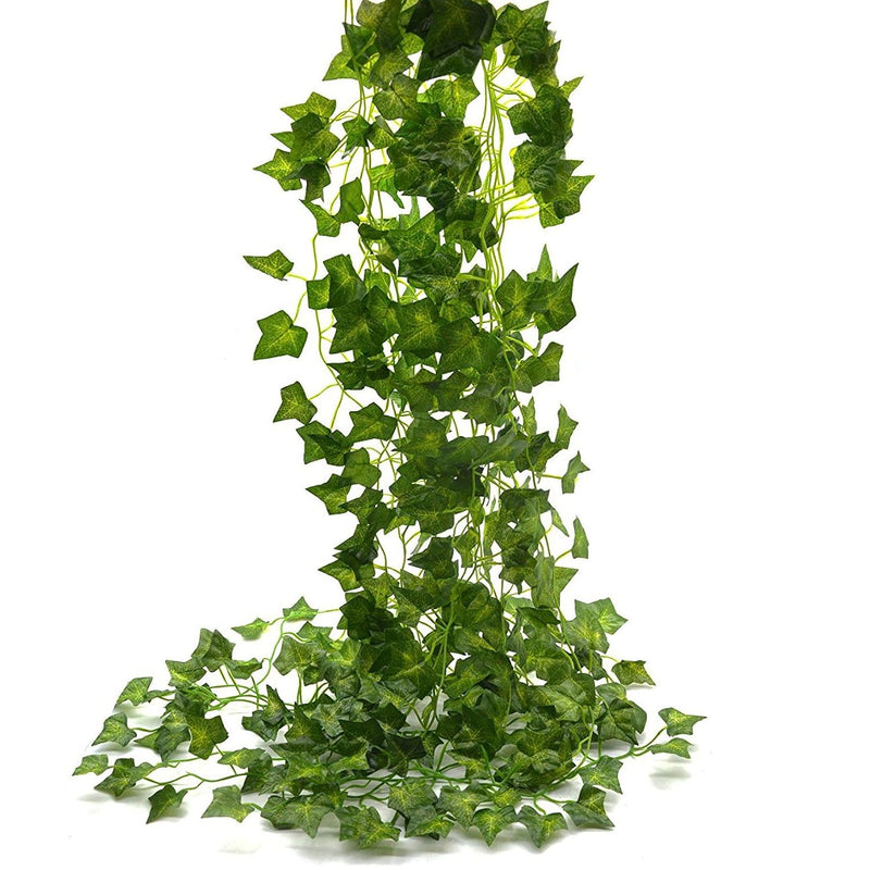 Ivy Garland 85Ft 12 Strands Artificial Fake Ivy Leaves Greenery Leaves Hanging