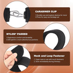 BDSM Restraint Kit with Wrist to Thigh Cuffs, Blindfold, Ball Gag & Bondage Gear