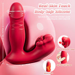 Thrusting Vibrator Sex Toys – 9 Vibration, 9 Tongue-Licking & 9 Thrusting Modes, 3-In-1 G-Spot Dildo Vibrator With Warming, Usb Pin-Charge, Adult Couple Sex Toy For Women