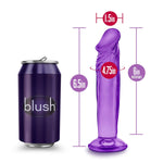 Blush B Yours Sweet N Small 6" Realistic Dildo W/Suction Cup – Purple – G-Spot Penis For Pegging Anal & Vaginal Stimulation – Strap-On Harness Compatible Beginner Dildo Sex Toy For Women Men Couples