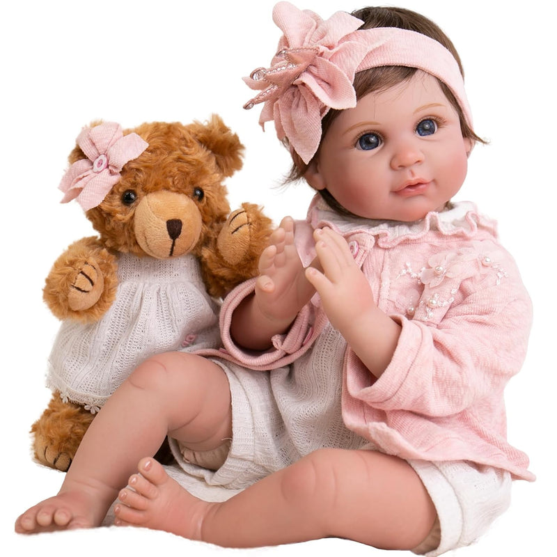 Lifelike Baby Dolls Real Life Baby Doll 22 Inch Realistic Reborn Baby Girl,
