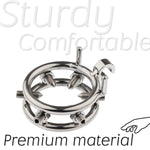 Spiked Chastity Device Cage Metal Cock Ring Cock And Ball Torture With 3 Rings Testicle Crusher Cbt Stainless Steel Spiked Chastity Cock Cage Male Penis Bondage Restraints Bdsm Sex Toys For Men Gay