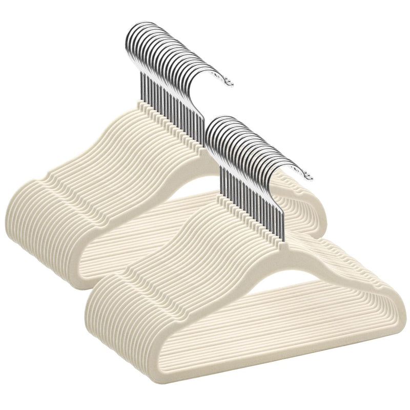 Kids Hangers Velvet 50 Pack -Baby Felt Hangers Non Slip Toddler Hangers Children