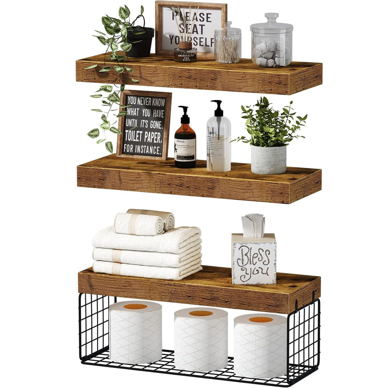 Bathroom Shelves Over Toilet Wall Mounted Floating Shelves Farmhouse Shelf Toi