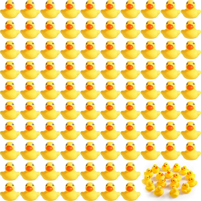 200 Pcs Mini Rubber Ducks In Bulk Yellow Tiny Baby Shower Ducks Float Squea