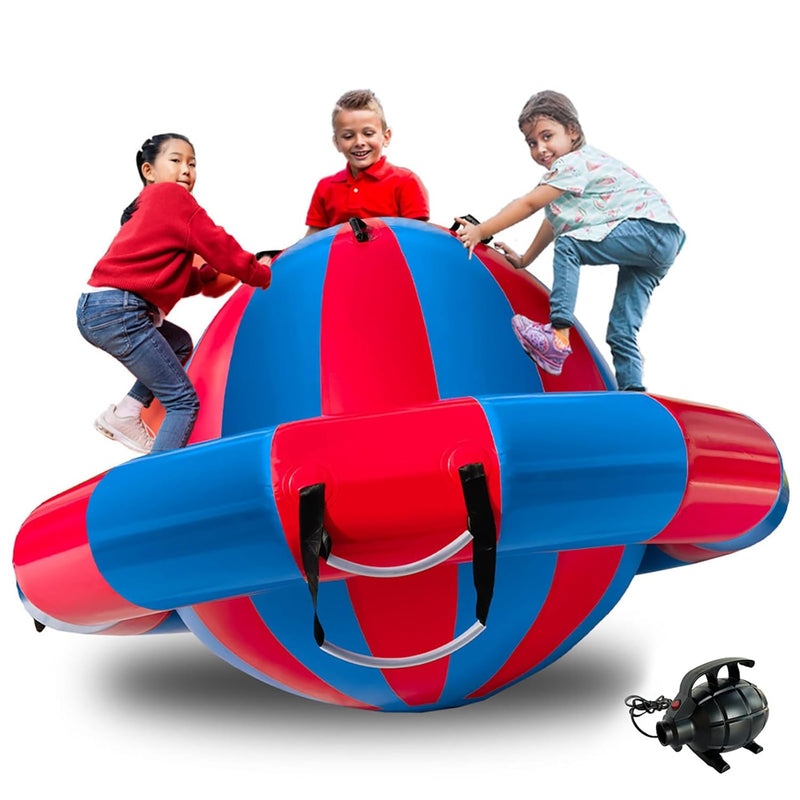8.2Ft Inflatable Dome Rocker Bouncer, Giant Roll And Play Seesaw Rocker Wit