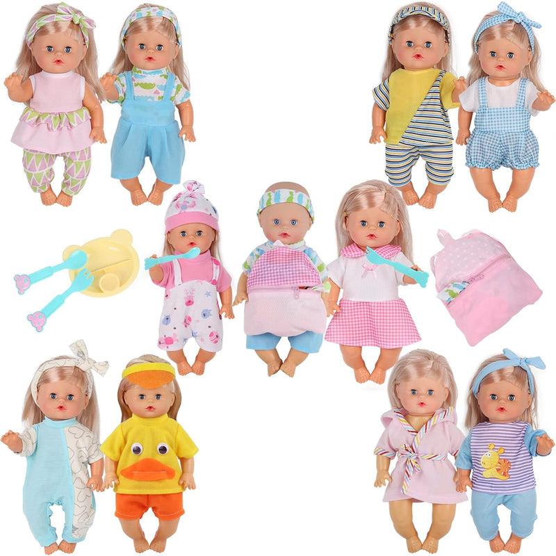 10 Sets For 10 11 12 Inch Baby Doll Clothes Dress Newborn Baby Doll Accesso