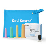 Silicone Wand Set Pelvic Floor Trainer | Progressive Comfort & Strength | Medium Sizes 3-6 With Travel Pouch And Handle