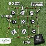 Games - Giant Tic Tac Toe Game Outdoor (All Weather) | 3Ft X 3Ft | Instant Setup, No Assembly | Giant Outdoor Games For Adults And Family | Outside Toys | Large Lawn & Backyard Fun | Yard Game