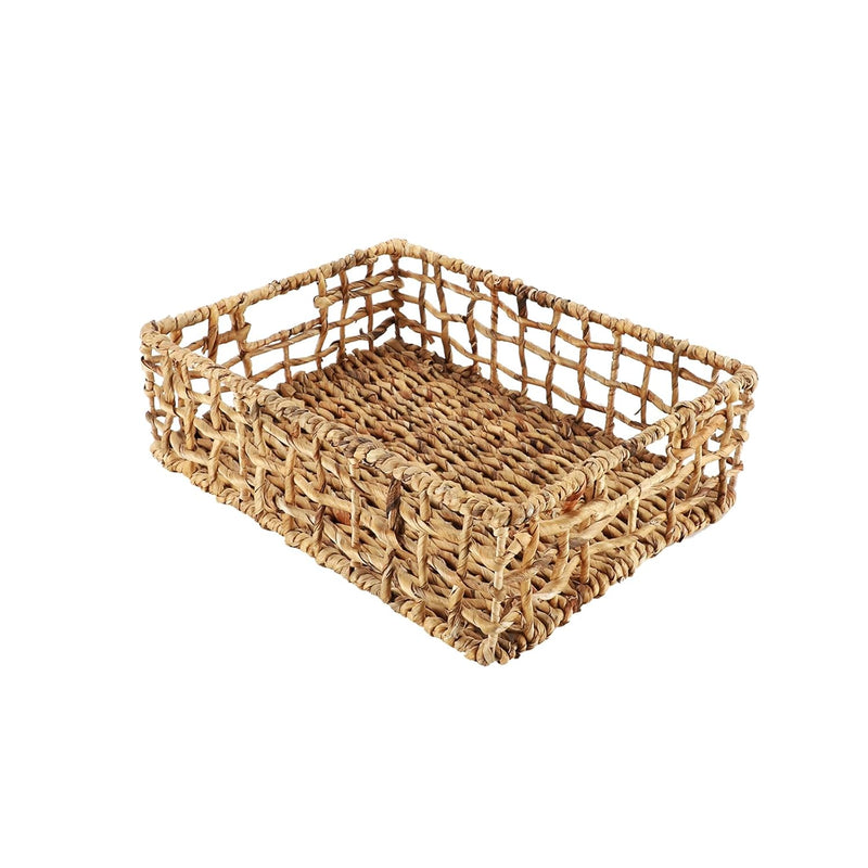 Yrmt Water Hyacinth Storage Basket Wicker Baskets For Organizing Hollow Woven Ba