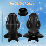 Silicone Hollow Tunnel Anal Plug,Hollow Peep Anal Dilator Enema Butt Plug Bdsm Games Adult Sex Toy?M?
