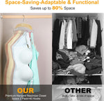 Bra Hanger for Closet, 20 Hooks Capacity Tank Top Hanger Premium Wooden Closet Foldable Metal Hooks Camisole Organizer for Hangers Space Saving, 360°Rotating, Closet Organizers and Storage-2 Pack