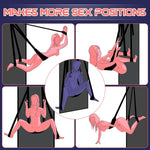 Adjustable Door Sex Swing with Seat – Bondage Love Sling for Couples, Supports 300 lbs