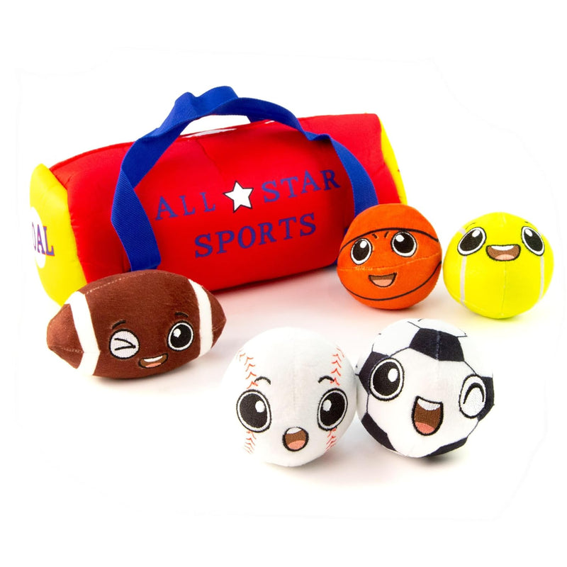 My First Sports Bag For Baby With 5 Plush Sports Balls Rattle Balls For Bab