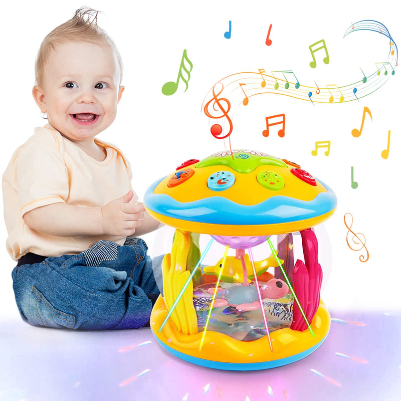 Baby Toys 6 To 12 Months Ocean Projector Baby Light Up Toys Musical Tummy T