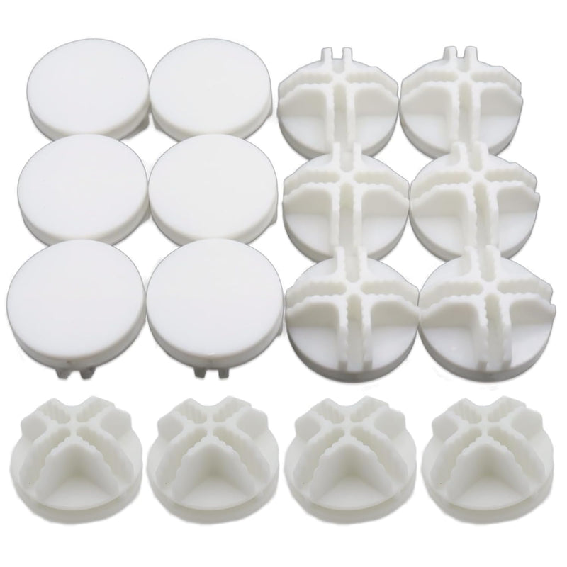 16-Pack Plastic Grid Organizer Connectors For Modular Closet Storage And Metal G