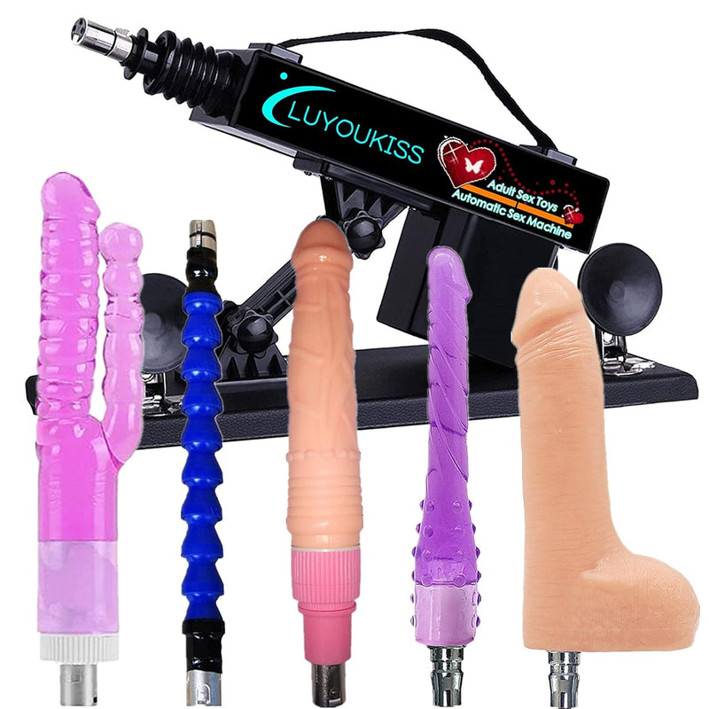 Sex Machine Thrusting Dildo For Women Sex Machine Sex Toys, Adult Sex Toys Automatic Sex Massager With 5 Attachments