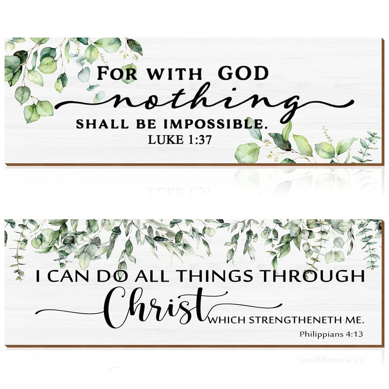 2 Pieces Inspirational Wall Decor, Wooden Positive Quotes Signs Wall Art Decor