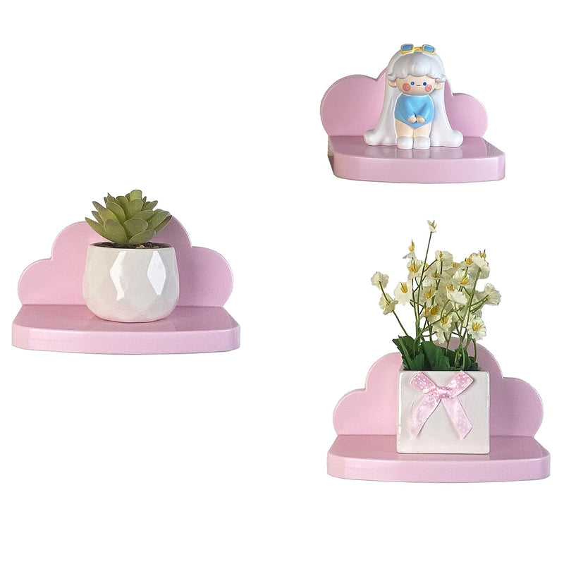 Small Floating Shelves Mini Cloud Shelves Hanging Display 6 Inch Wall Shelf Fo