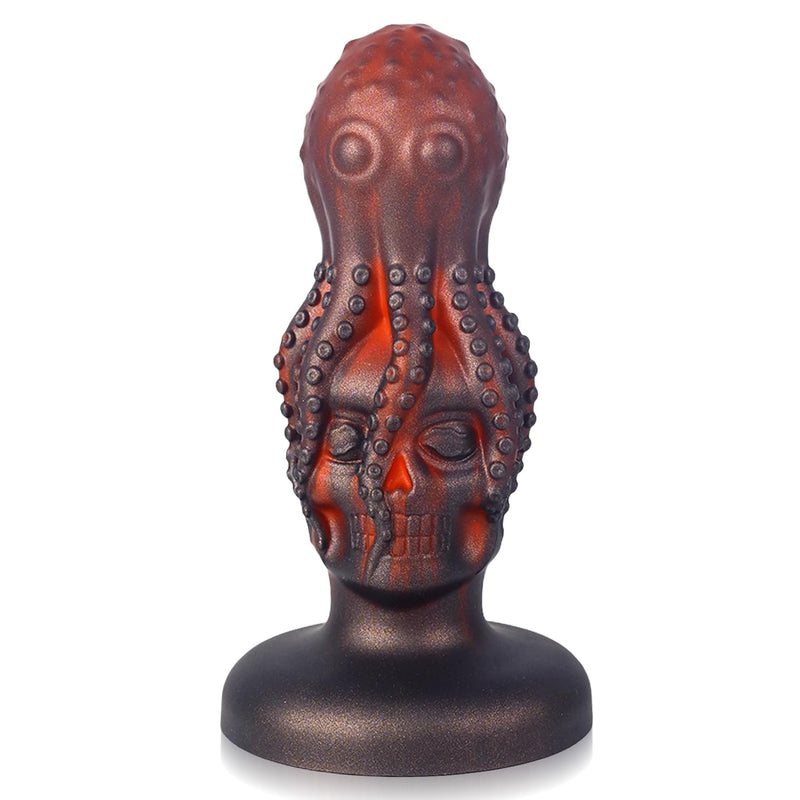 Anal Dildo Thick Anal Plug With Suction Cup, Soft Silicone Octopus Anal Sex Toys Big Anal Trainer Toys Dildo Anal For Women And Men (Red-M)