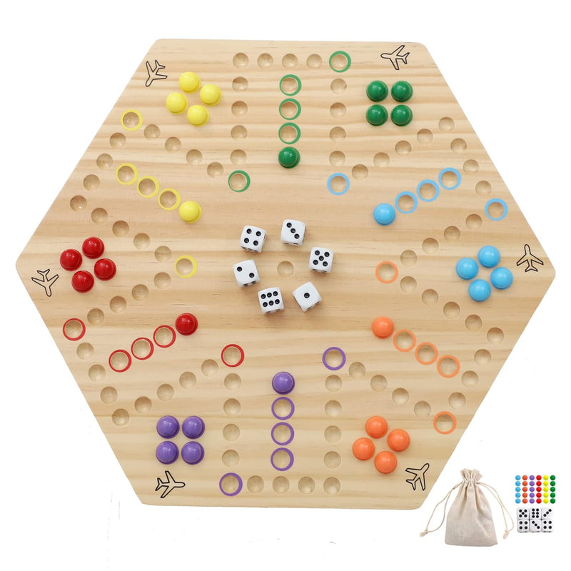 Wahoo Board Game Wooden Original Aggravation Board Game Classic 2 Side Pain