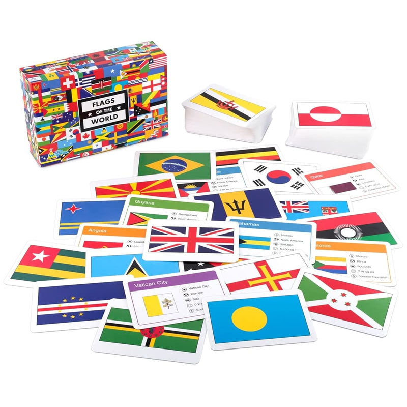 Flags Of The World Flash Cards Set Of 216 Flags + Country Information
