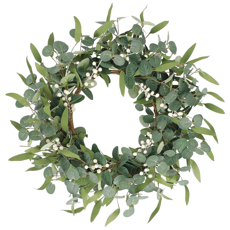 20In Artificial Eucalyptus Wreath For Front Door Fall Wreath Green Leaf Wreath