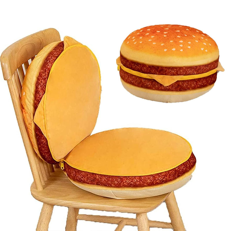 Large 3D Simulation Hamburger Pillow, Funny Plush Cheese Burger Pillow, Cartoo