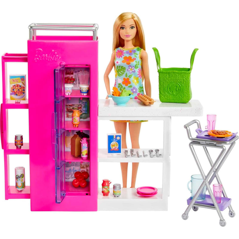 Barbie Doll & 25+ Accessories, Ultimate Pantry Playset with Doll House Furn