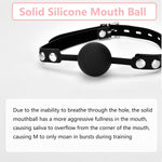 Adjustable Leather Ball Gag – Soft Silicone Mouth Restraint for BDSM & Bondage Play