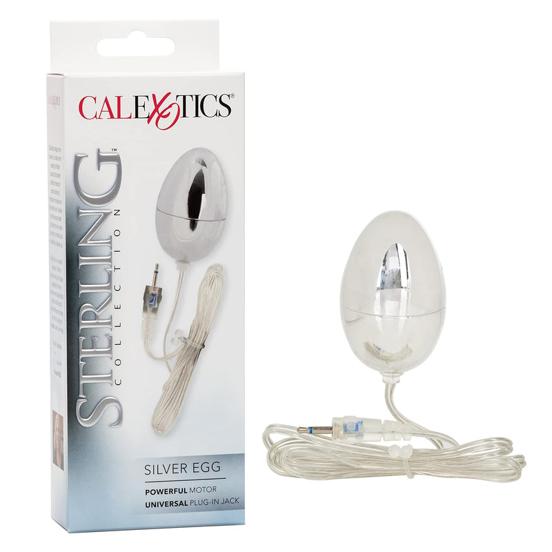 Sterling Collection - Wired Bullet Egg Vibrator - Sex Toys For Couples, Adult Vibe Massager - Silver