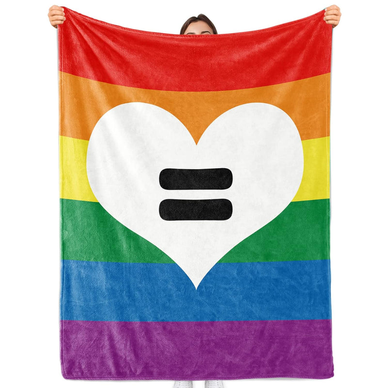 Rainbow Blanket Gay Pride Soft Fleece Throw Blankets Lightweight Pride Lgbt Bl