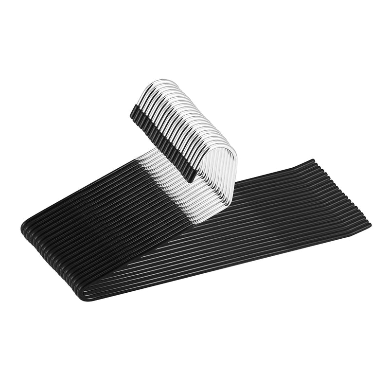 Pant Hangers, 20 Pack Steel, Black, 20 Count