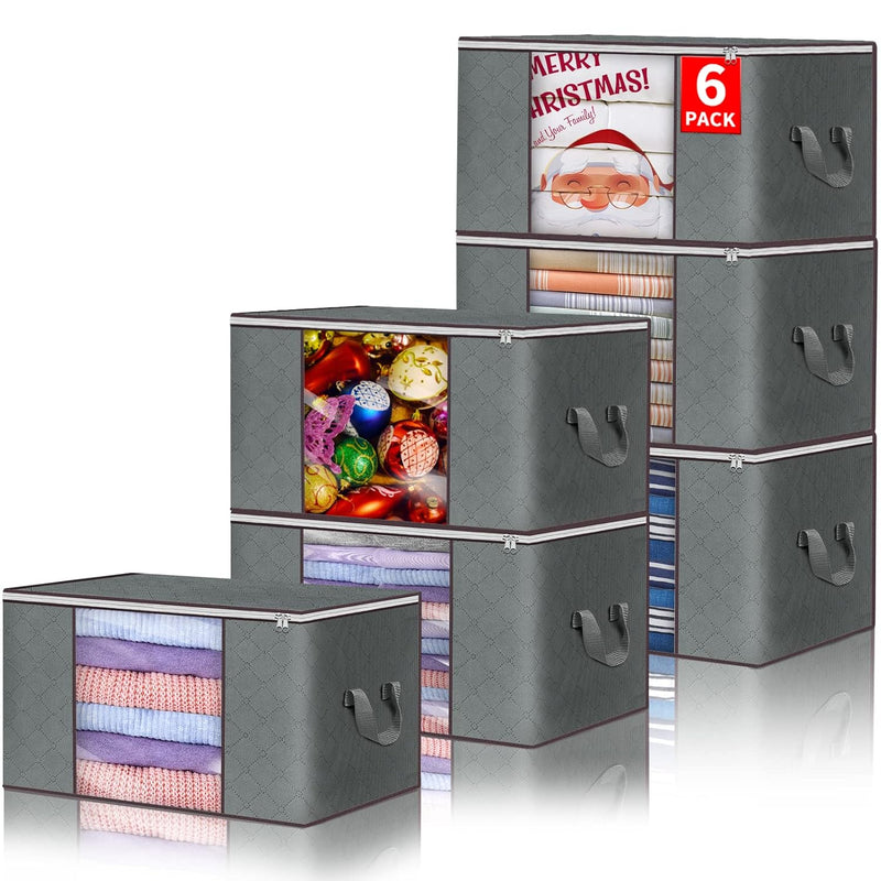 Clothes Storage Bags Large Capacity Clothes Storage Bins Foldable Closet Organiz