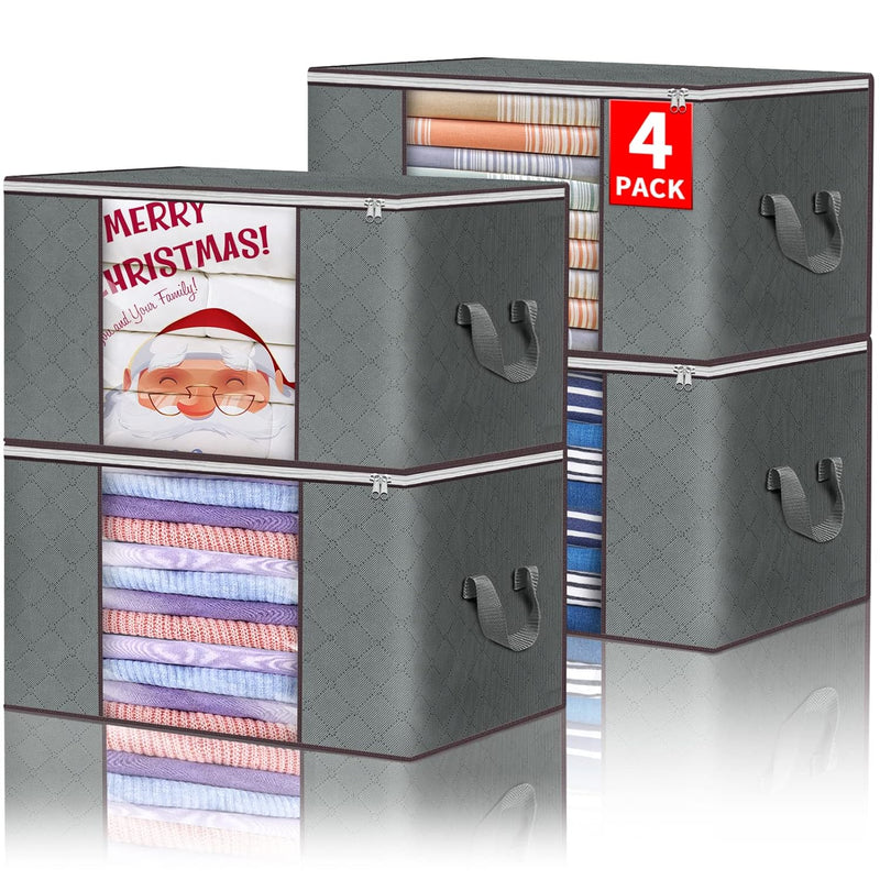 Clothes Storage Bags Foldable Blanket Storage Bins For Closet Organizers Storage