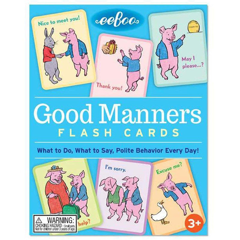 eeBoo: Good Manners Conversation Flash Cards, Helps Children Learn What to