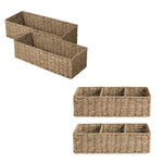 Hand-Woven Seagrass Wicker Baskets Set