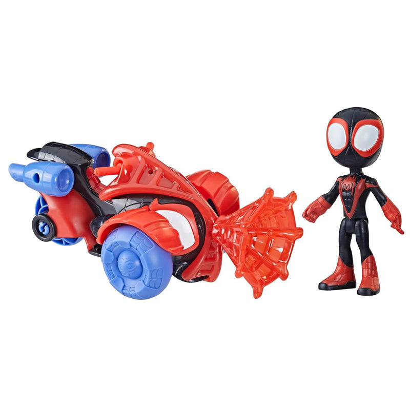Miles Morales: Spider Man Techno Racer Set, 4 Inch Scale Action Figure With