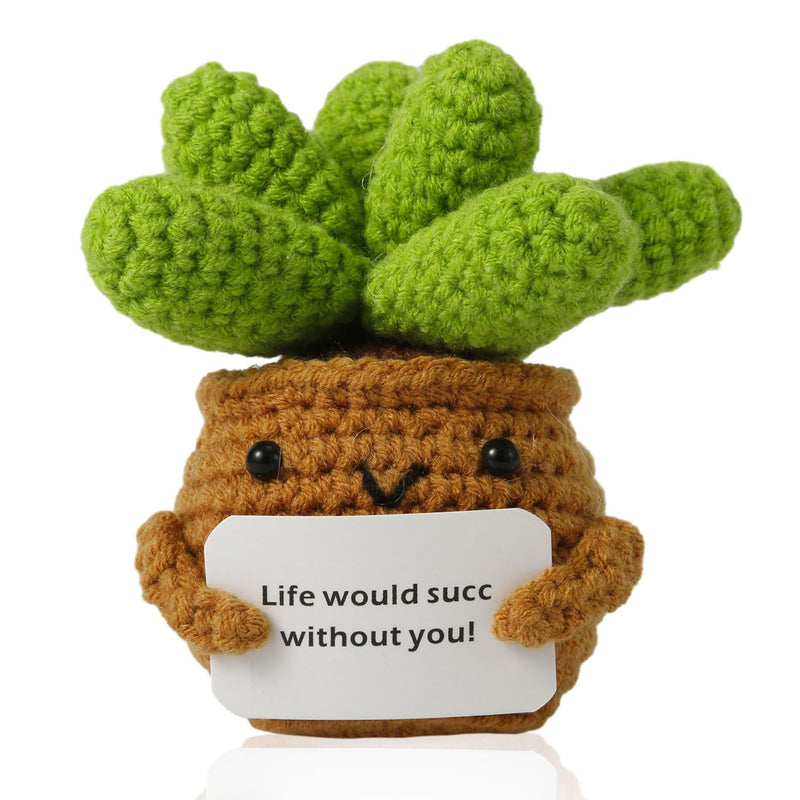 Crochet Potted Plants, Creative Knitted Potted Plants Mini Cute Emotional P