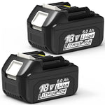 6.0Ah Battery Replacement for Makita 18V Battery Compatible with 18 Volt BL1860B BL1850B BL1840B BL1830B BL1815B Batteries