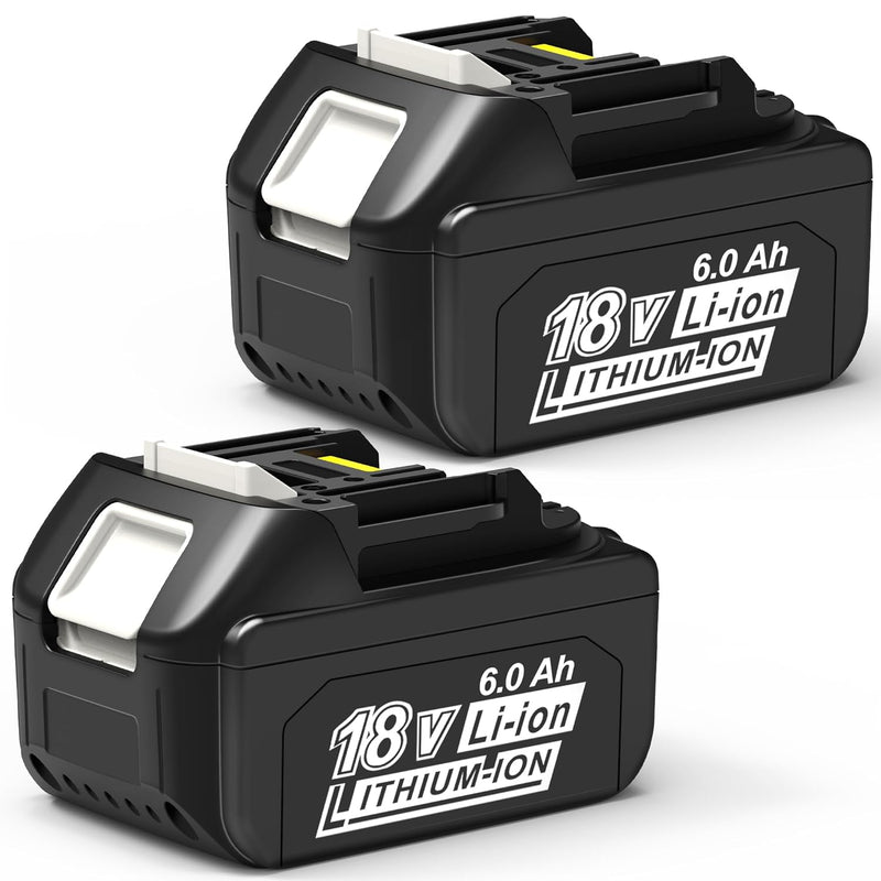 6.0Ah Battery Replacement for Makita 18V Battery Compatible with 18 Volt BL1860B BL1850B BL1840B BL1830B BL1815B Batteries