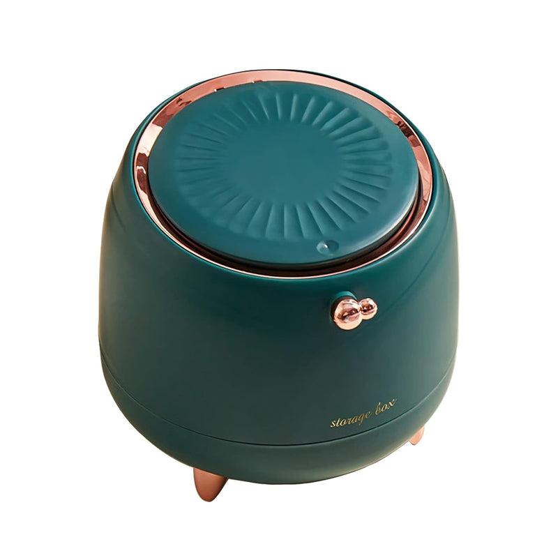 Cute Mini Trash Can With Lid Small Desktop Office Garbage Can For Bathroom Vanit