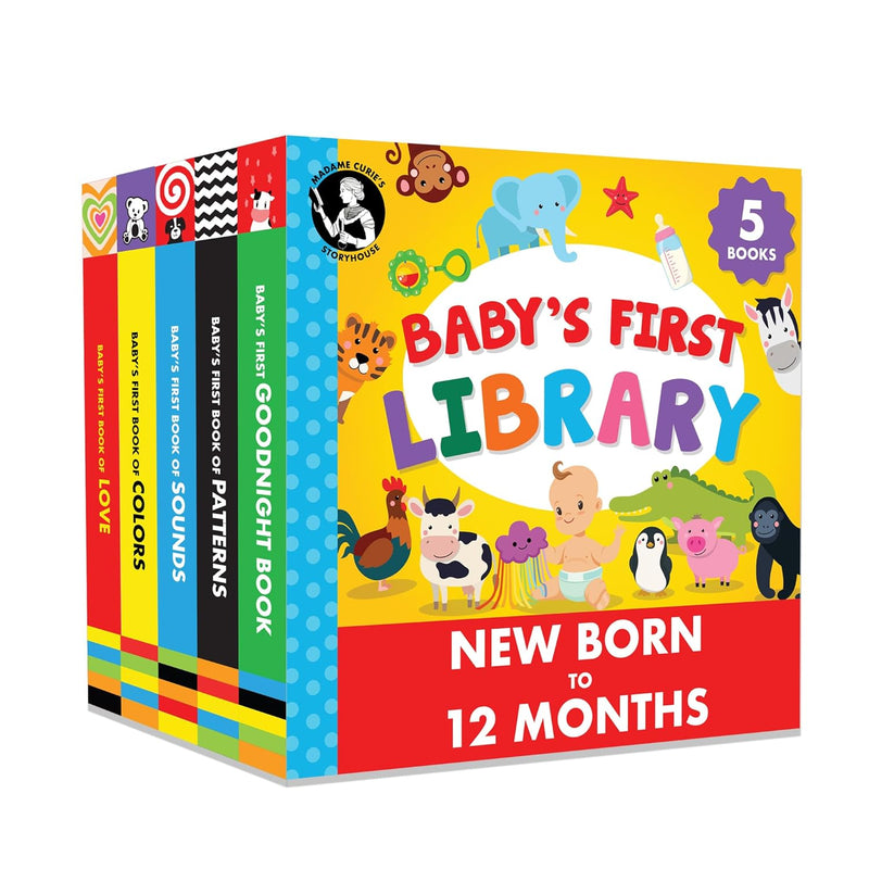 Madame Curie’S Baby'S First Library Baby Toys, Gifts For 0 3 6 Months, 0 To