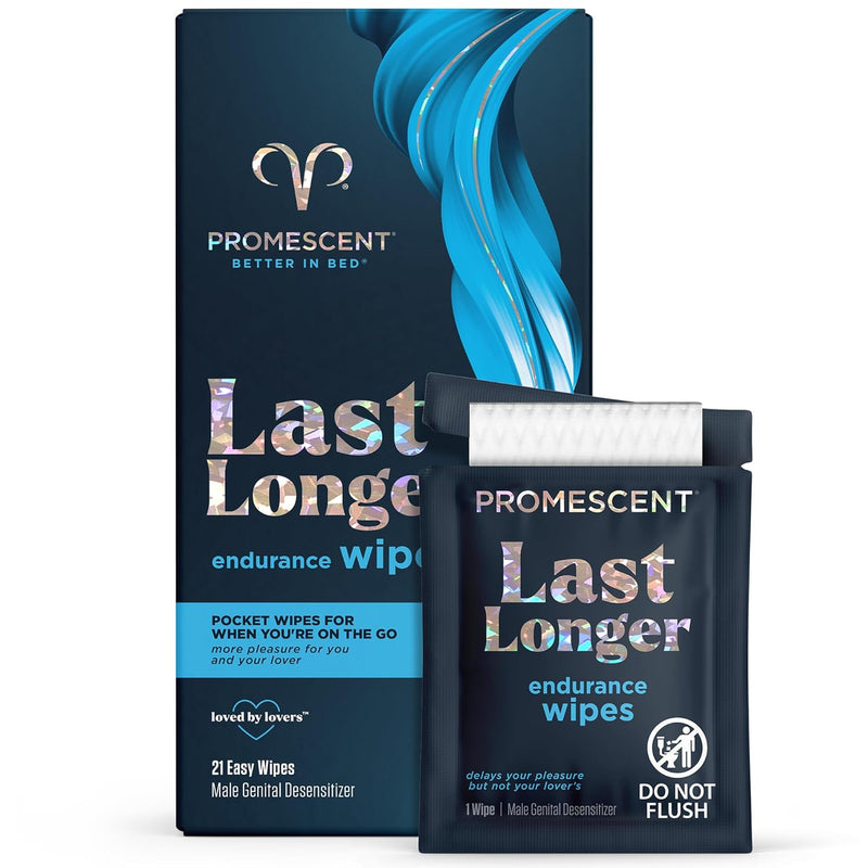 Delay Wipes Sexual Enhancer For Men To Last Longer In Bed, Extended Climax Control With Benzocaine For Male Genital Desensitizing - Increase Duration, Performance, And Stamina (21 Count)