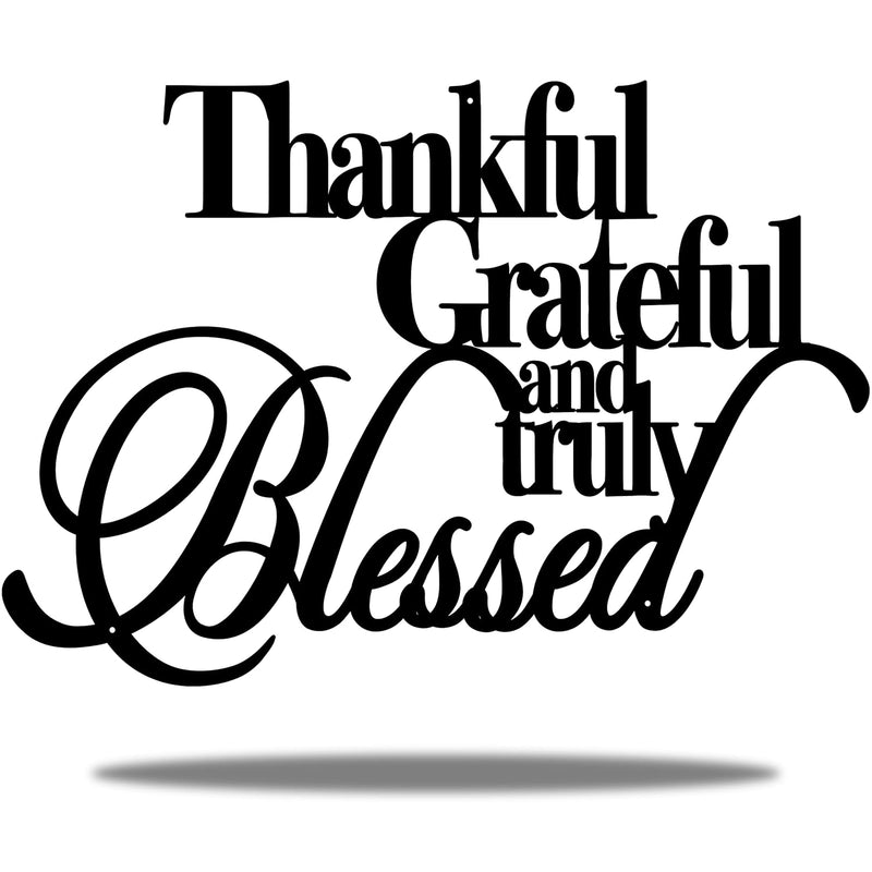 Thankful Grateful Blessed Wall Decor – Home Thankful Iron Wall Decor Blessed W