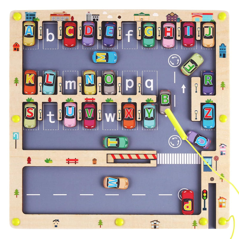 Magnetic Alphabet Maze Letter Puzzle For Fun Learning, Montessori Education