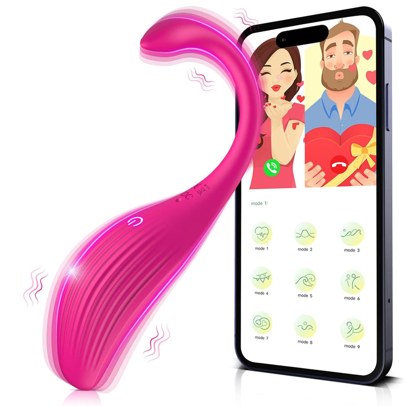 Adult Sex Toys App Remote Control Vibrator - G Spot Couple Vibrator Clitoral Stimulator With 9 Powerful Vibrations, Rechargeable Bluetooth Long Distance Butterfly Wearable Vibrators, Female Sex Toys