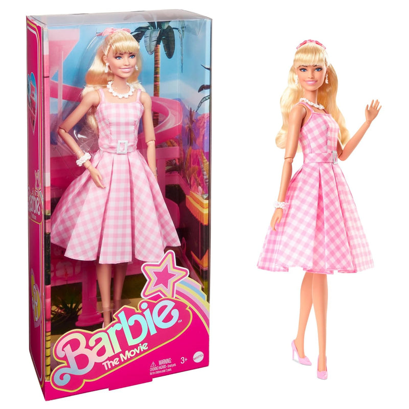 Barbie The Movie Doll, Margot Robbie as, Collectible Doll Wearing Pink & Wh