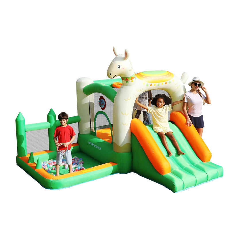 Bounce House Inflatable Bouncer With Slide Alpaca Jumping Castle Kids Bouncy C